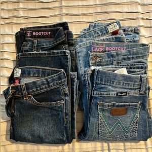 Size 12 Bootcut Jean Bundle - 4 Children’s Place and 1 Wrangler